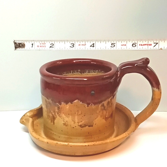 Artisan pottery glazed planter signed by artist. No flaws. - Picture 5 of 8